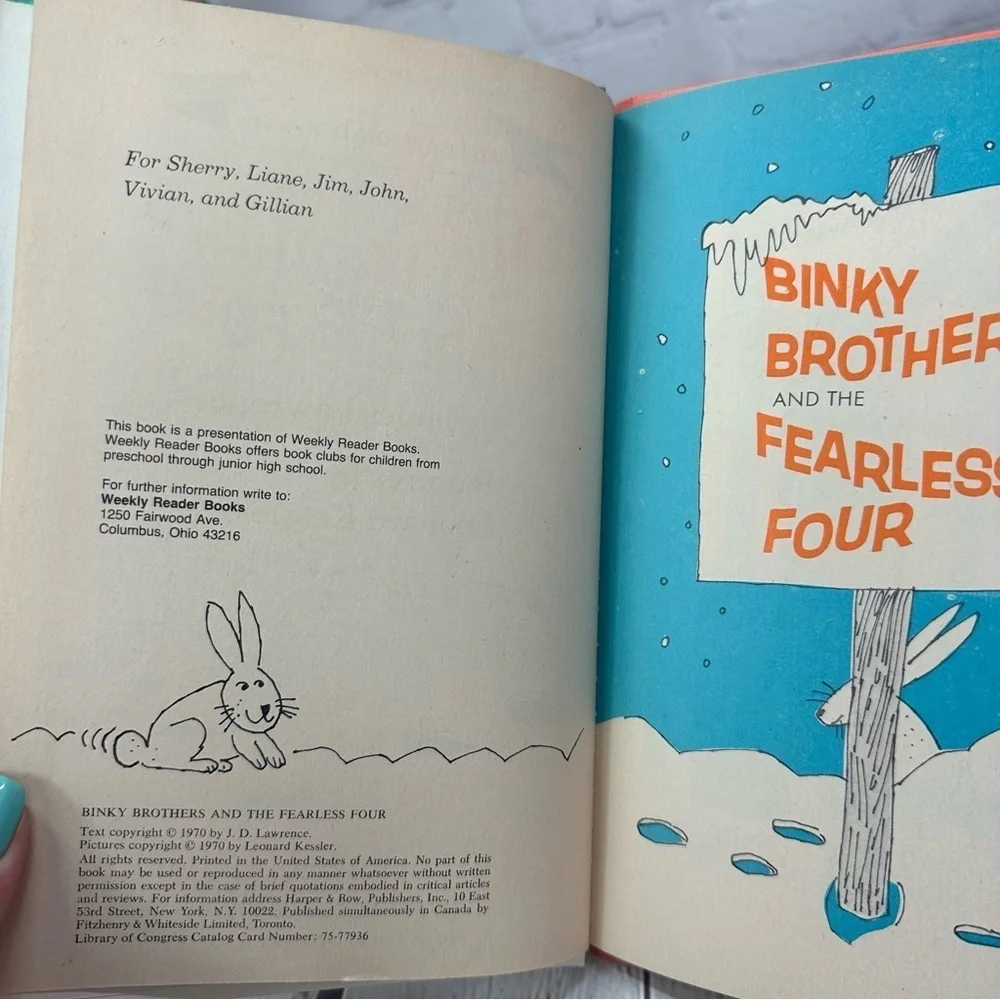 vintage 1970 Binky Brothers and the Fearless Four hardcover children's Book